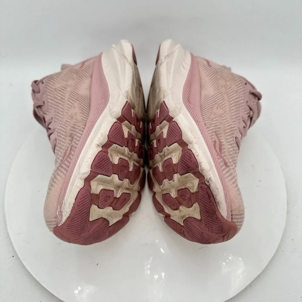 Hoka One One Clifton 9 Women Size 9B 1127896-PMPW Pink Mauve Pale Peach Shoes - Picture 7 of 12